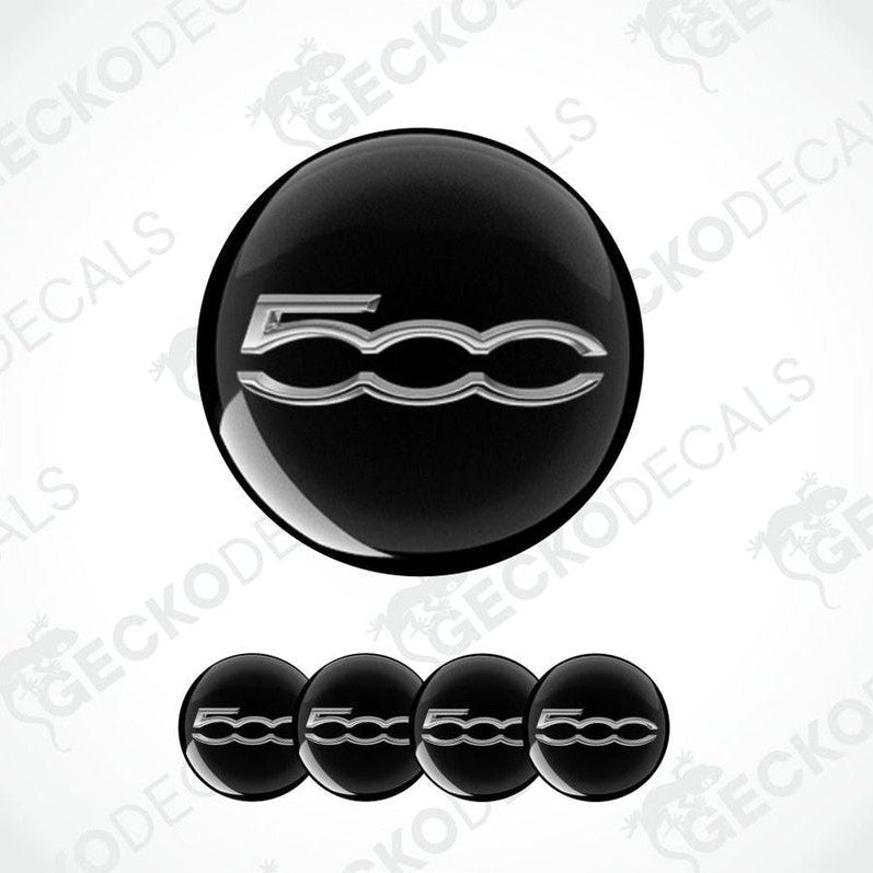 Fiat 500 logo on a black background with watermarks.
