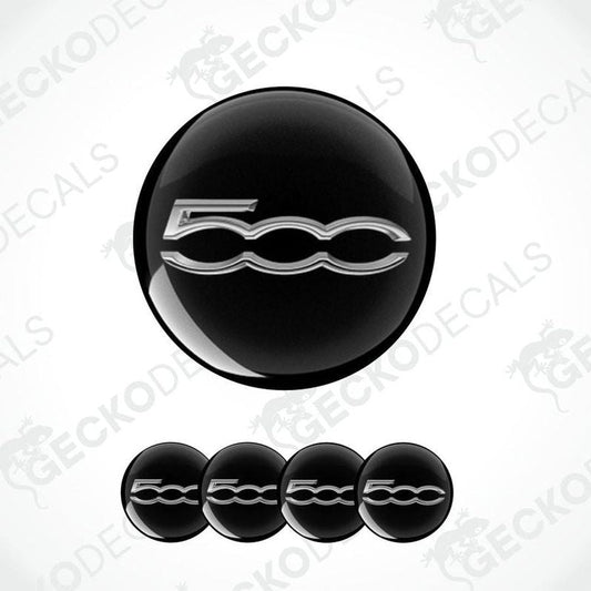 Fiat 500 logo on a black background with watermarks.