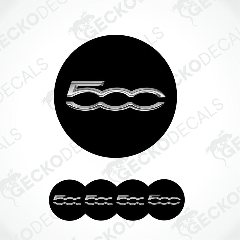 Fiat 500 logo with wavy lines on a white background