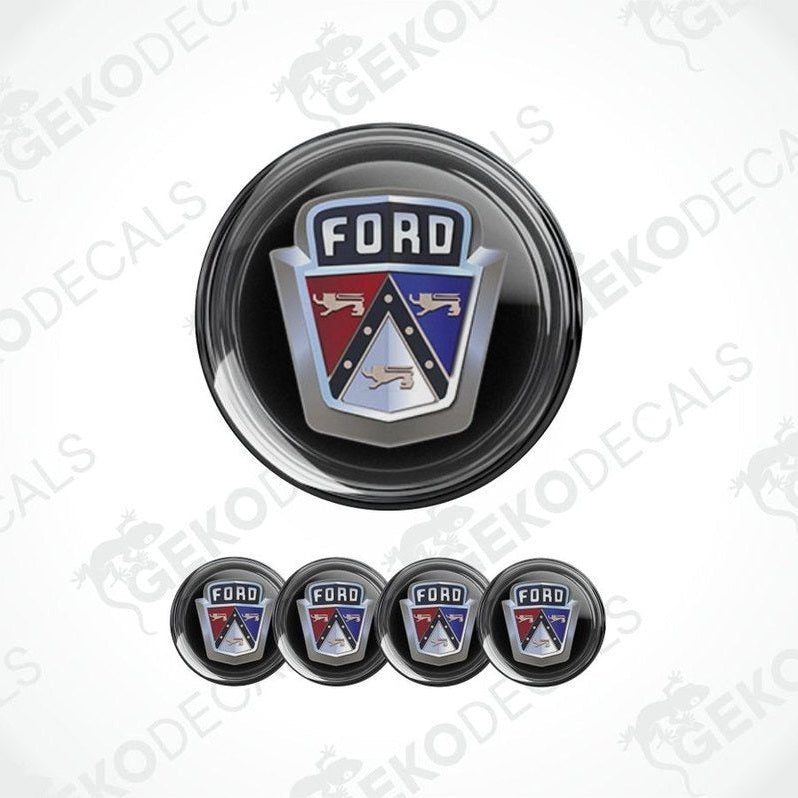 Ford logo with a black rim on a white background