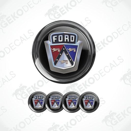Ford logo with a black rim on a white background