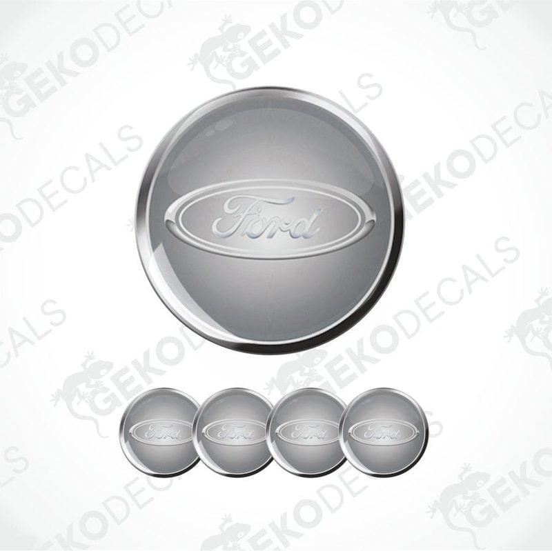 Ford logo car emblem set on a white background