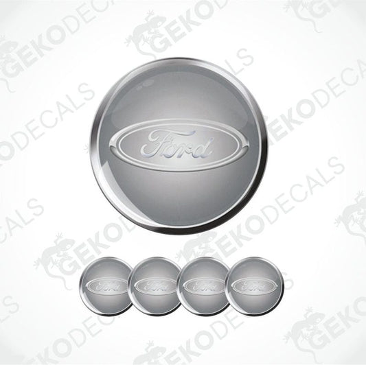 Ford logo car emblem set on a white background