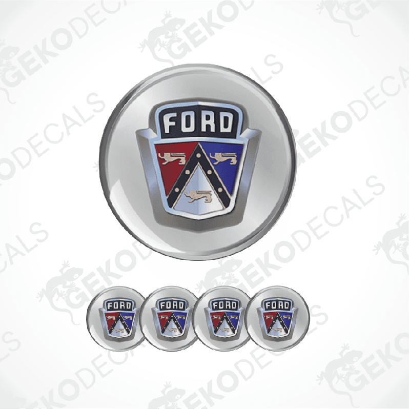 Ford logo emblems on a white background