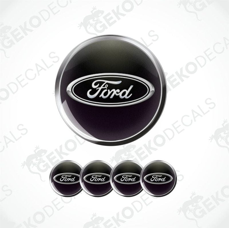 Ford logo car emblem set on a black background