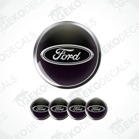 Ford logo car emblem set on a black background