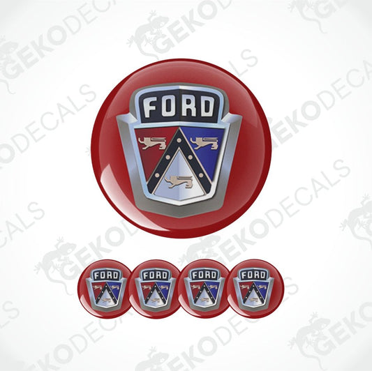 Ford logo with red border on a white background