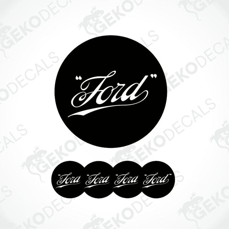 Black 'Ford' logo decal on a white background