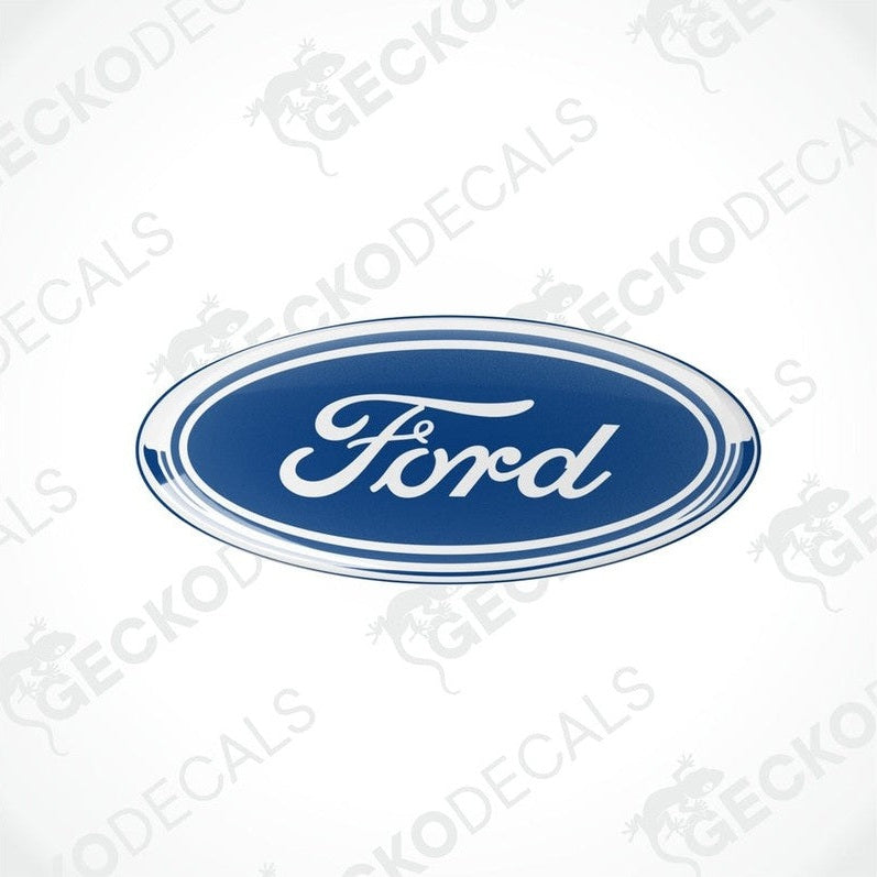  Blue oval-shaped vinyl decals with the 'Ford' brand logo in white lettering.