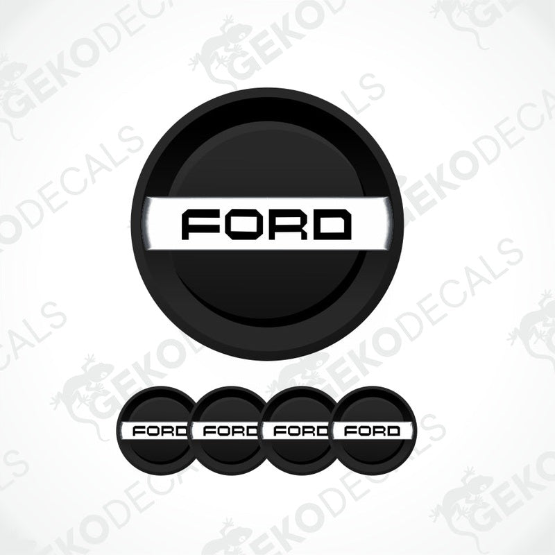 Ford logo decal set on a white background with 'Geckodecals' branding.