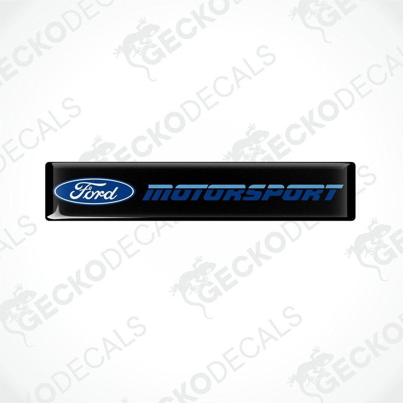 Black vinyl decals with the Ford Motorsport logo in blue and white