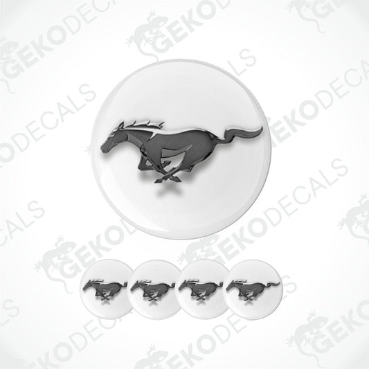 Set of horse decals with a white background