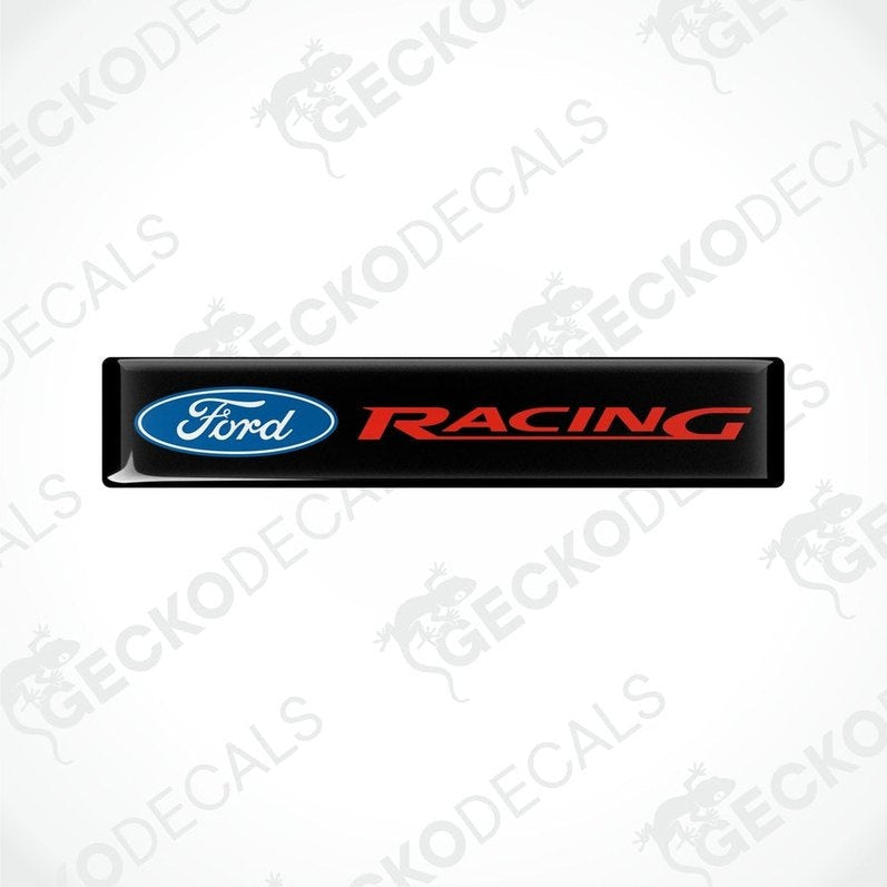  Black vinyl decals with the Ford Racing logo in blue and red.