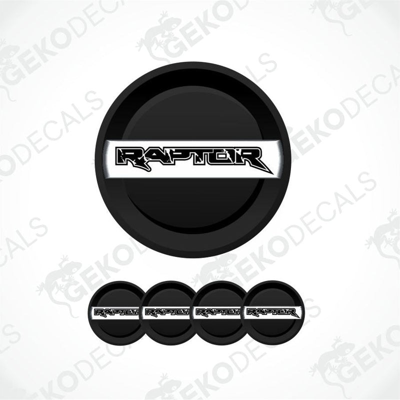 Raptor logo decal set on a white background with 'Gecko Decals' branding.