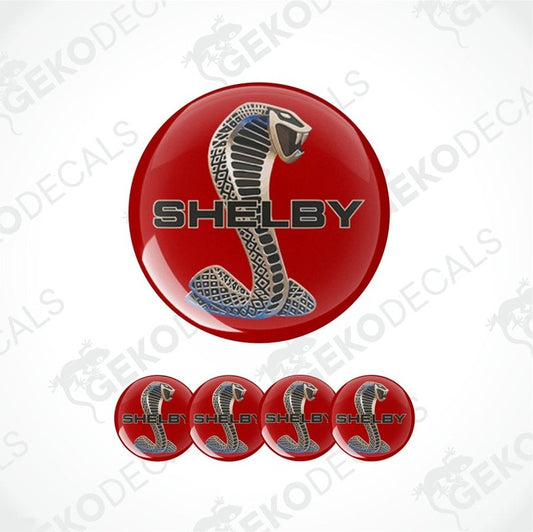 Shelby logo buttons on a white background with 'Geckodecals' branding.