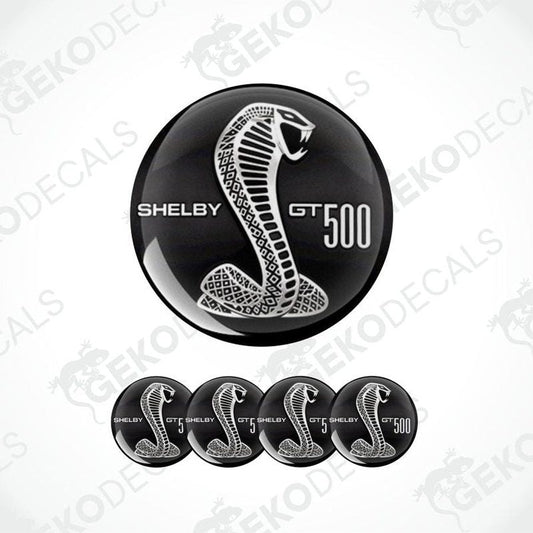 Set of Shelby GT500 logos on a white background with 'Geckodecals' branding.
