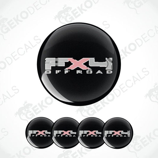 Set of FX4 Off Road logo stickers on a white background