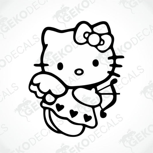 Black and white sticker of Hello Kitty, suitable for car stickers.