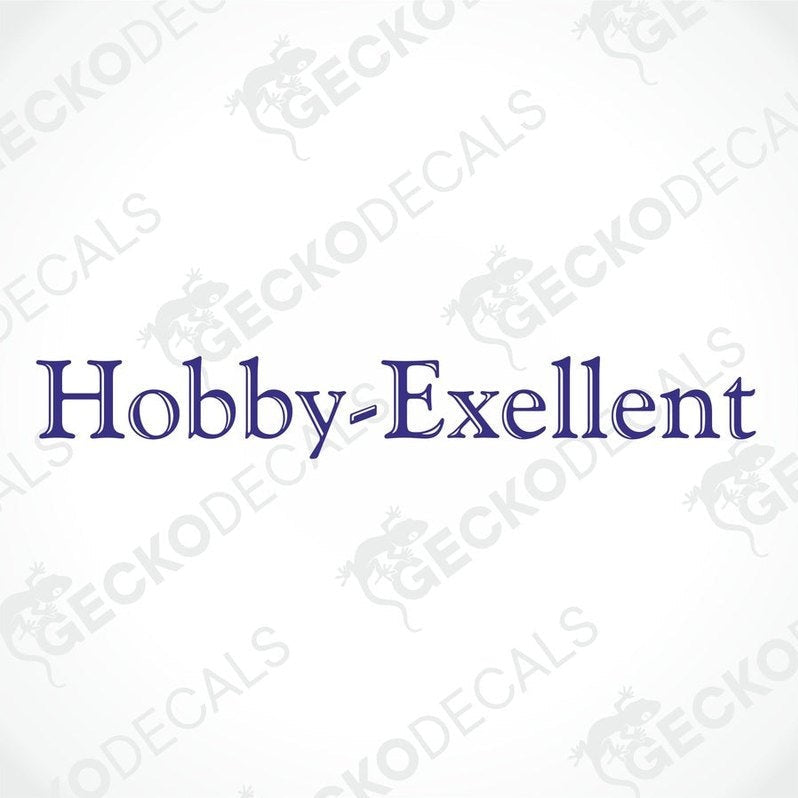 Hobby-Exellent dark blue die-cut caravan sticker outlined lettering