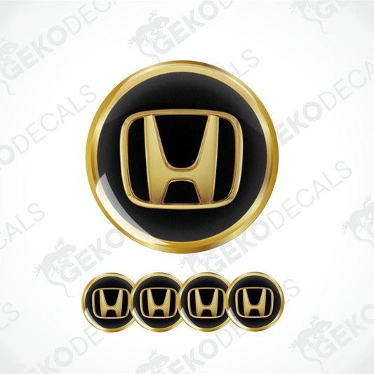 Gold and black Honda logo with four smaller versions below on a white background.