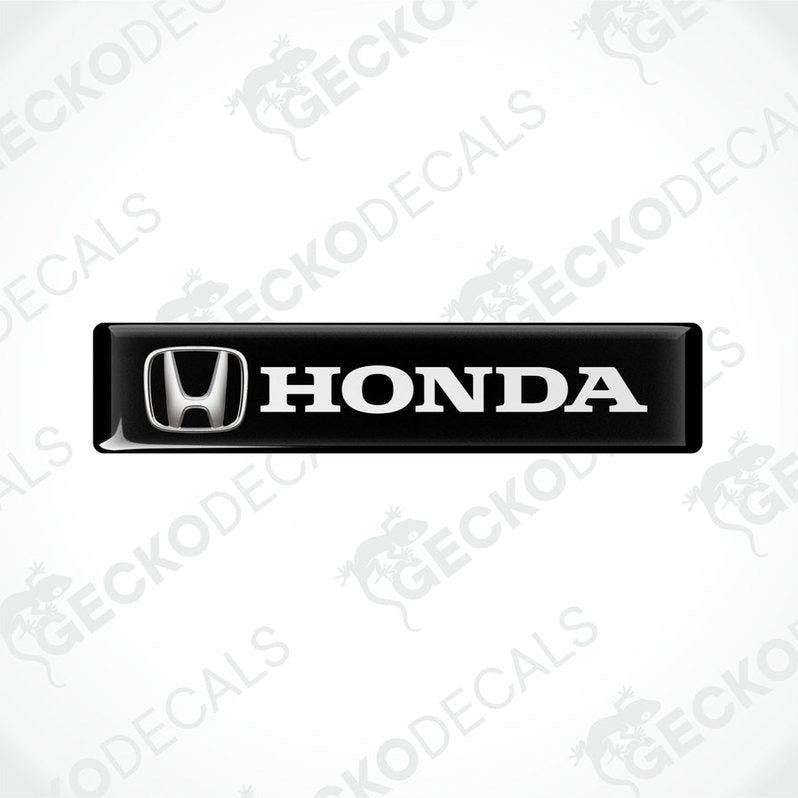 Black vinyl decals with the white text 'HONDA' and the iconic HONDA logo on each decal.