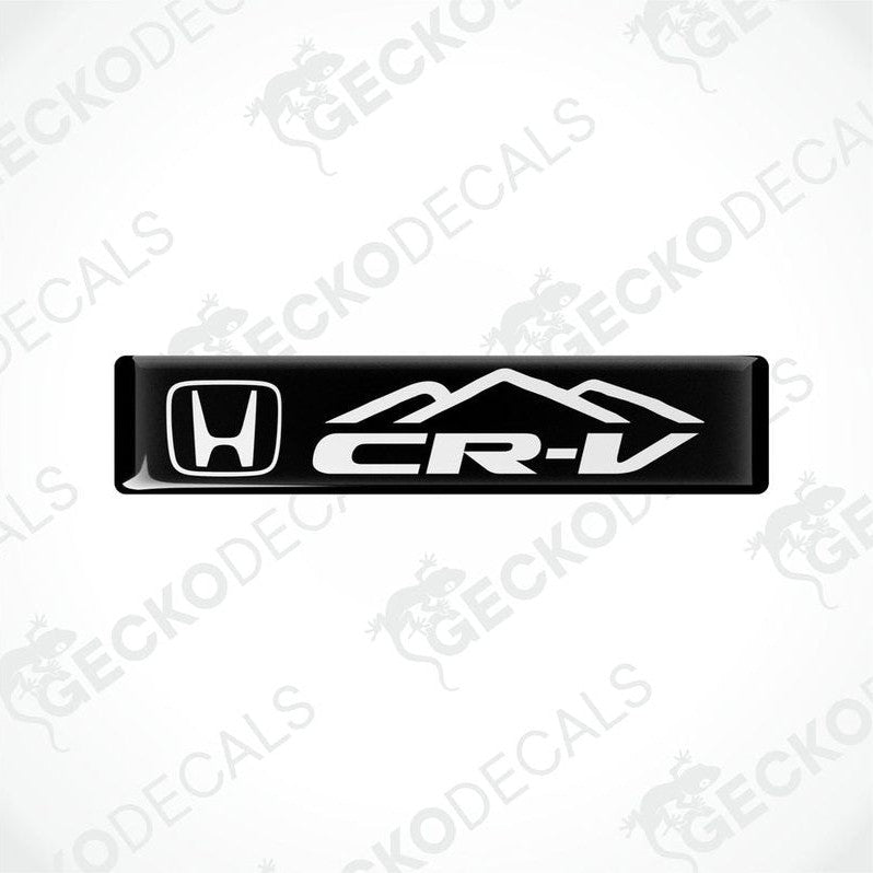  Black vinyl decals with white text and logo representing a Honda CRV.