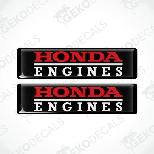 Two Honda Engines decals on a white background with 'Geckodecals' branding.