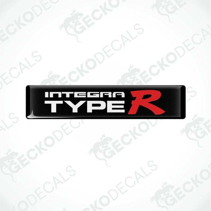 Black vinyl stickers with the text 'INTEGRA TYPE R' in red and white.