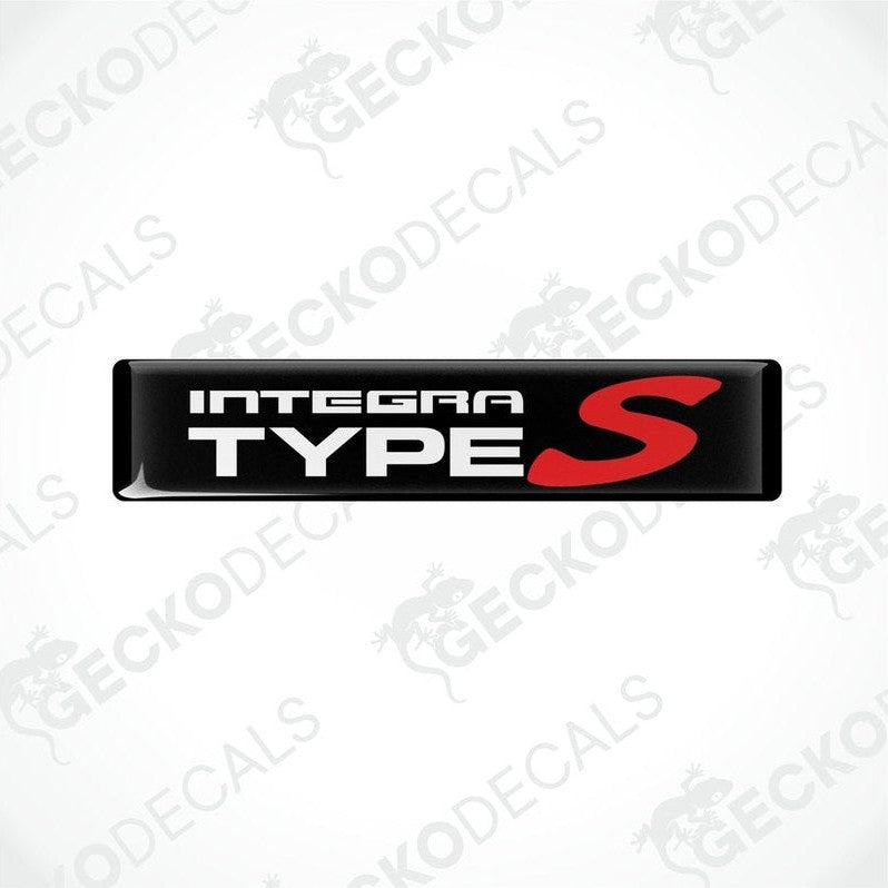  Black vinyl stickers with the text 'INTEGRA Type S' in red and white.