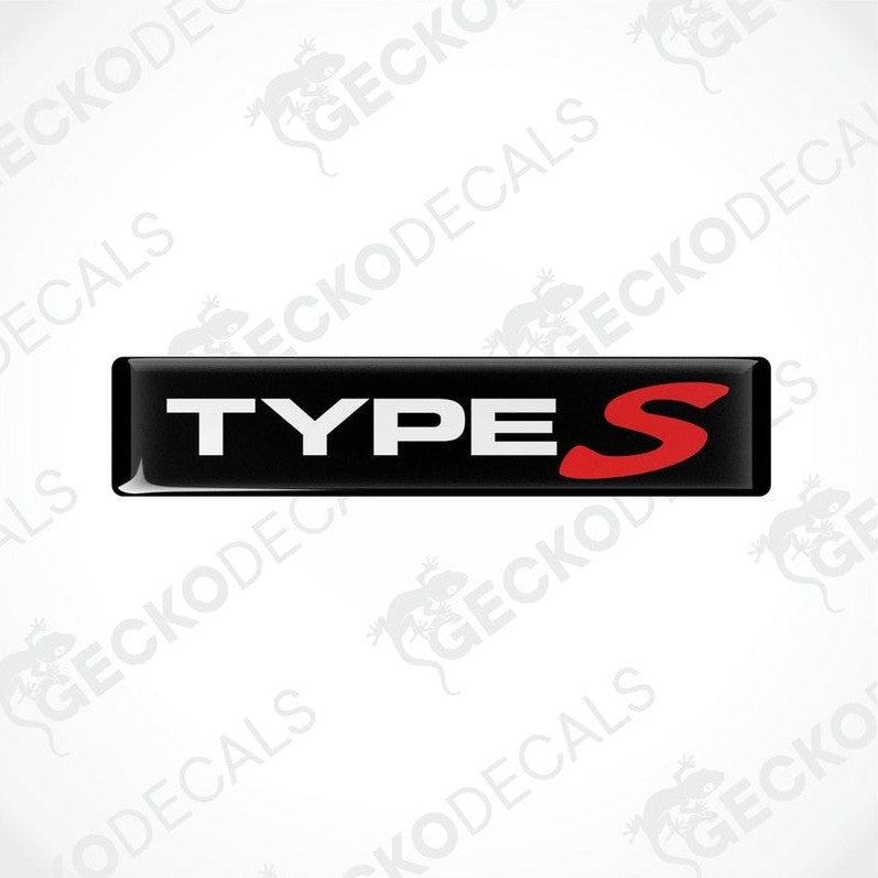  Black vinyl stickers with the text 'TYPE S' in red.