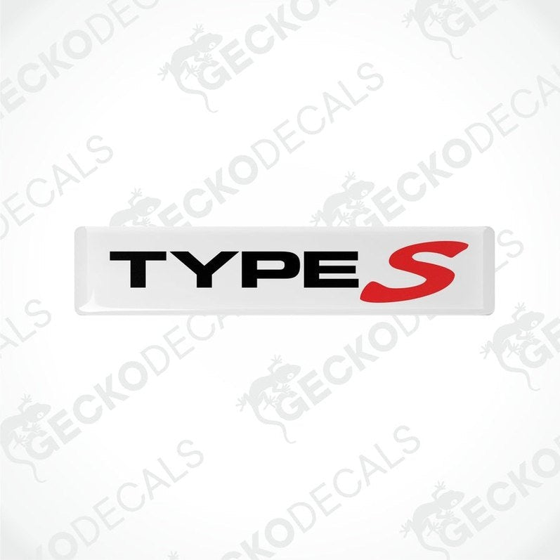 White vinyl stickers with the text 'TYPE S' in red.