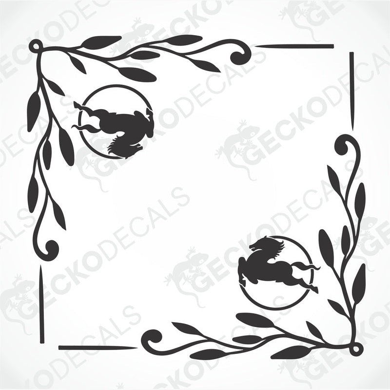 A set of two black and white die cut stickers for IVECO side windows, displayed on a white background.