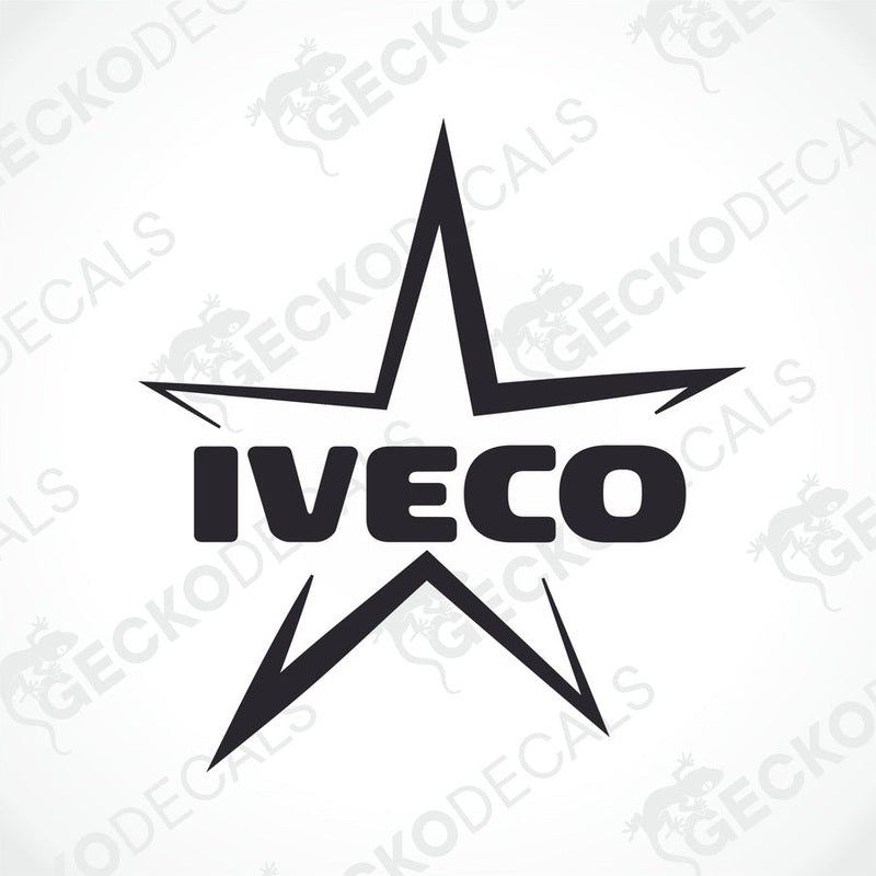 A black star-shaped decal with the 'IVECO' brand name in the center.