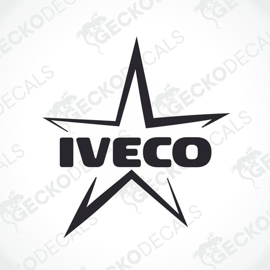 A black star-shaped decal with the 'IVECO' brand name in the center.