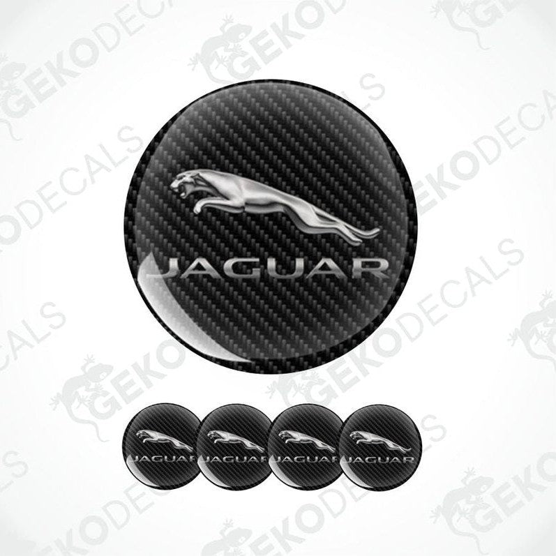 Jaguar logo car decal set on a white background