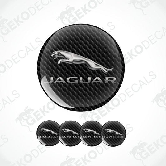 Jaguar logo car decal set on a white background