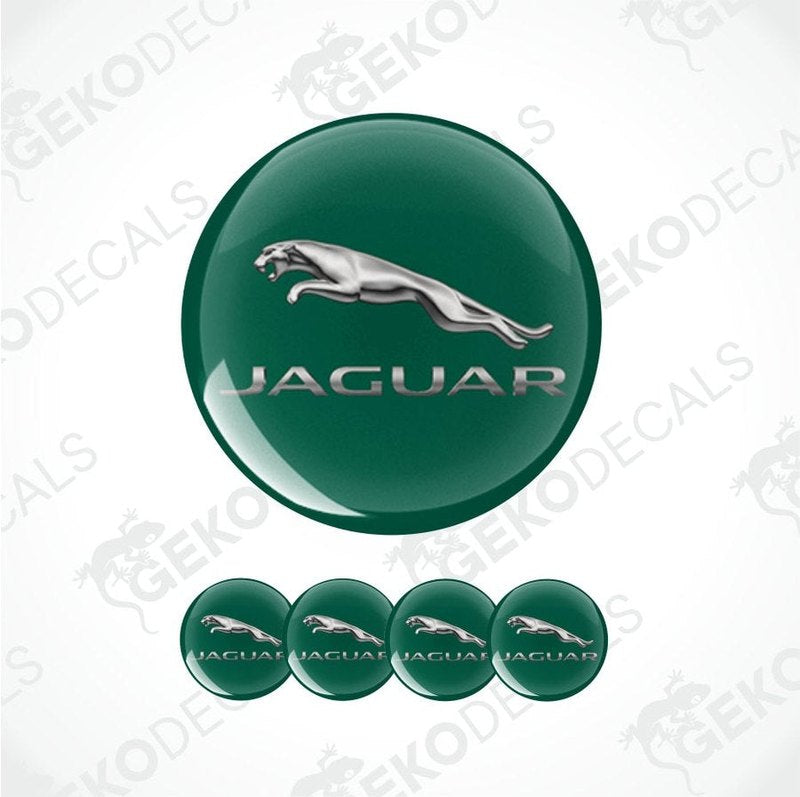 Jaguar logo decal set on a white background