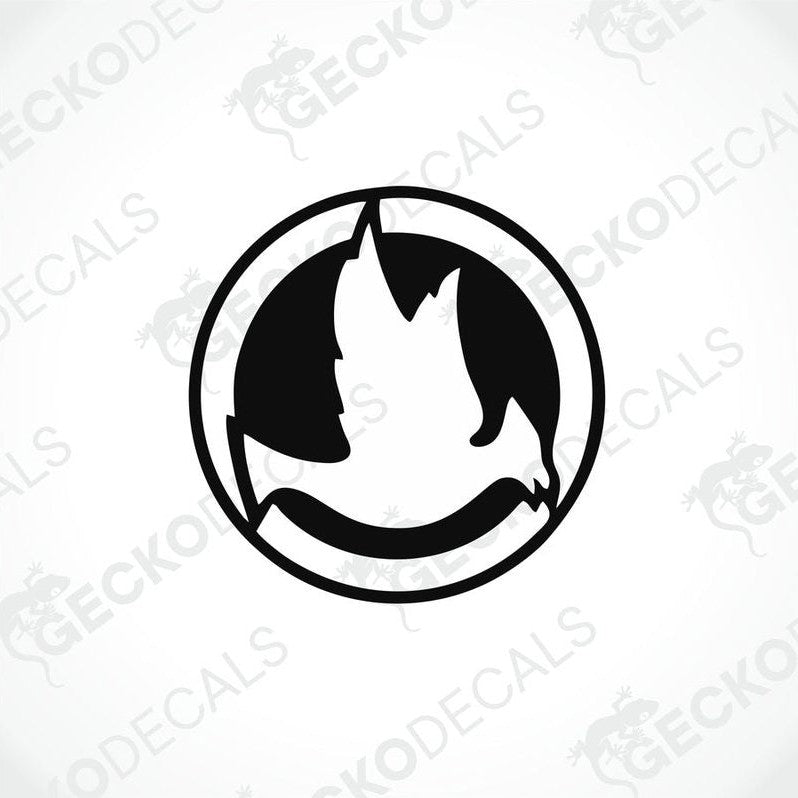 A black and white logo, likely representing the brand 'JAYCO', provided as a die cut sticker.