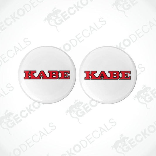 Set of two KABE vinyl decals with domed epoxy finish for caravan
