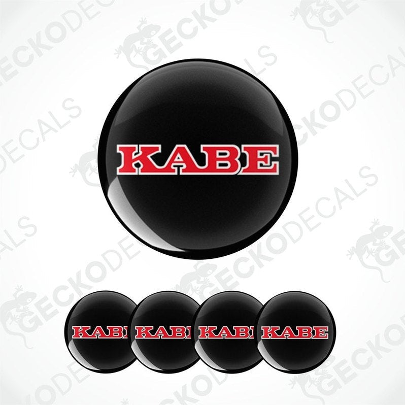 Black and red 'KABE' decal set on a white background with 'GECKODECALS' branding.