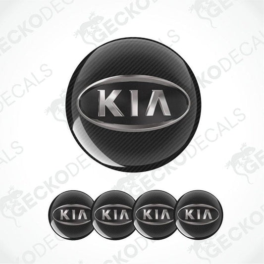 Kia logo and five smaller Kia logos on a white background with 'Gecko Decals' branding.