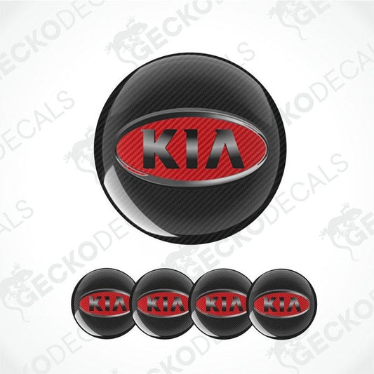 Kia logo decal set on a white background with 'Gecko Decals' branding.