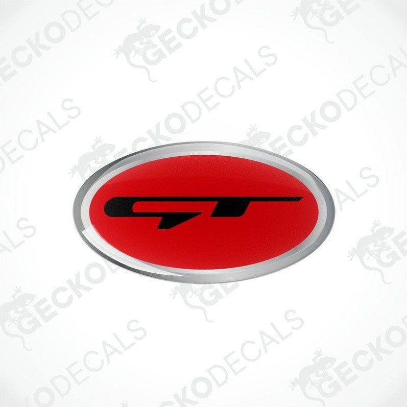 Red,black, and silver car decals with the GT logo.