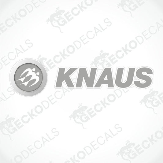 KNAUS caravan decal sticker with circular logo on transfer paper for interior exterior use