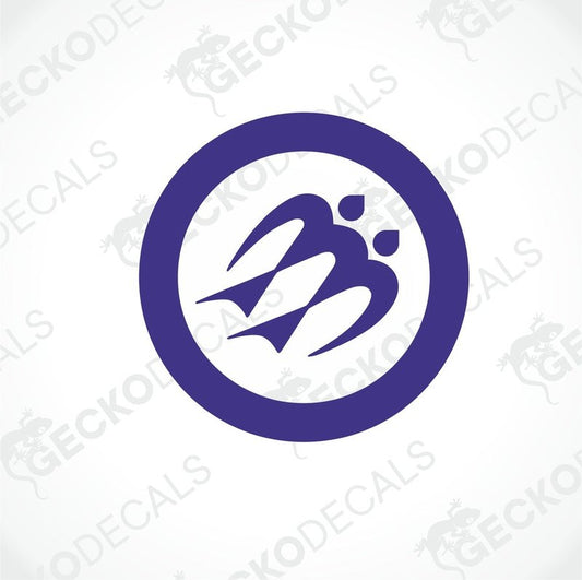 A purple die cut decal with the KNAUS brand logo.