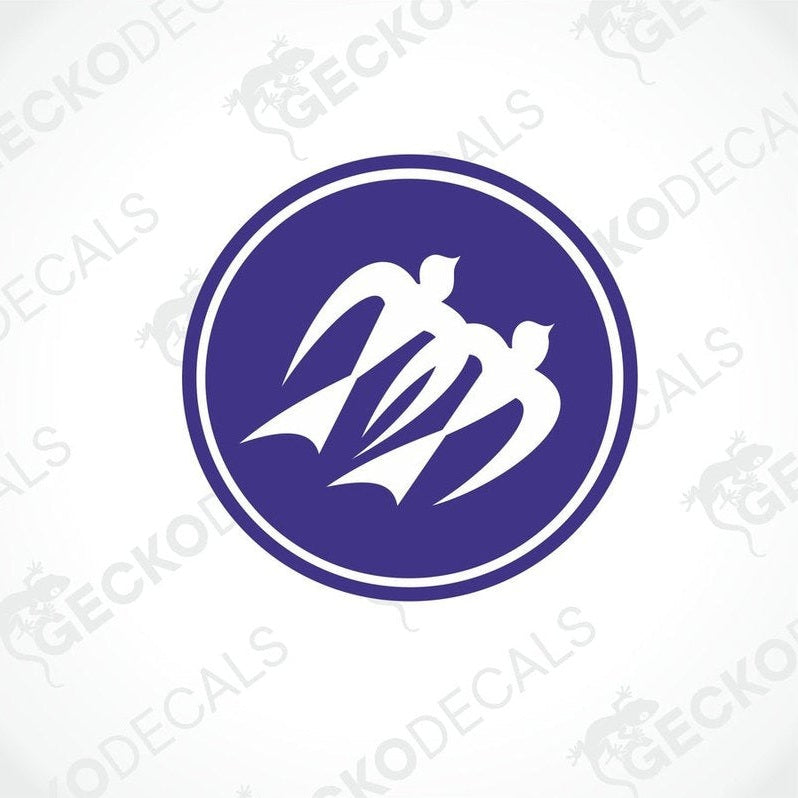 A purple die cut decal with the KNAUS brand logo.