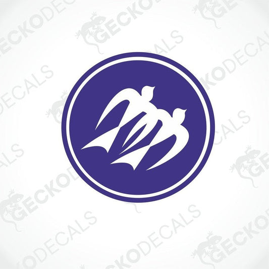 A purple die cut decal with the KNAUS brand logo.