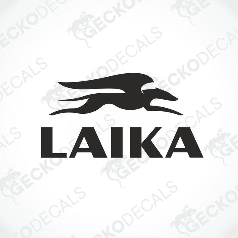 A black silhouette of a bird in flight above the text 'LAIKÁ'.