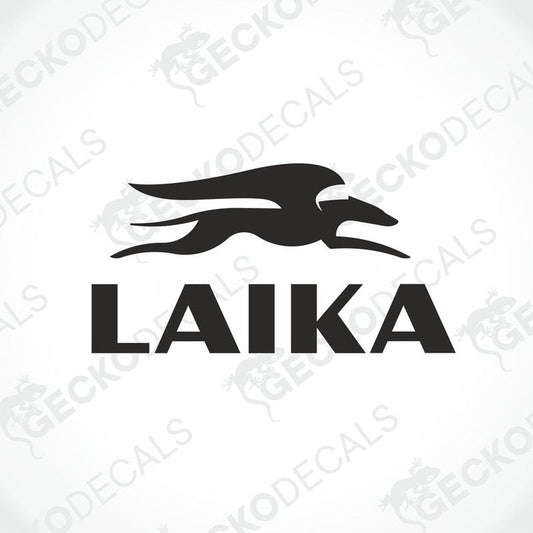 A black silhouette of a bird in flight above the text 'LAIKÁ'.