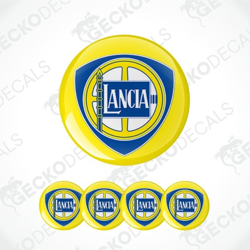 Set of Lancia logos on a white background